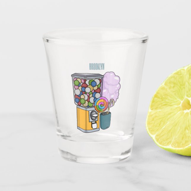 Candy cartoon illustration   shot glass (Front)
