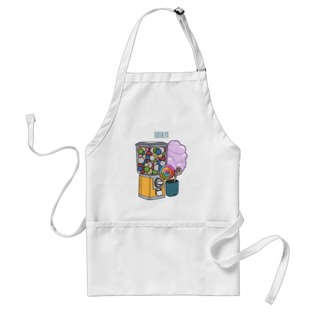 Candy cartoon illustration  standard apron (Front)
