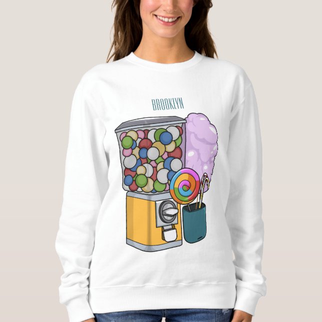Candy cartoon illustration sweatshirt (Front)