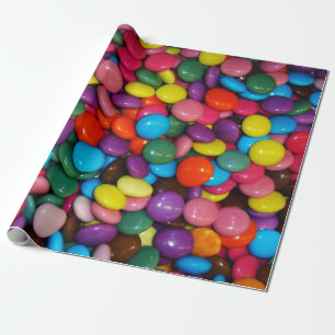 Candy cased choclate buttons Texture Template Wrapping Paper