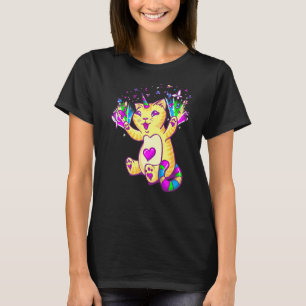 Candy Cat Unicorn Uni cat Colourful Cat T-Shirt