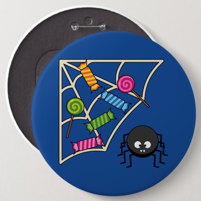 Candy Catcher Spider 6 Cm Round Badge (Front & Back)