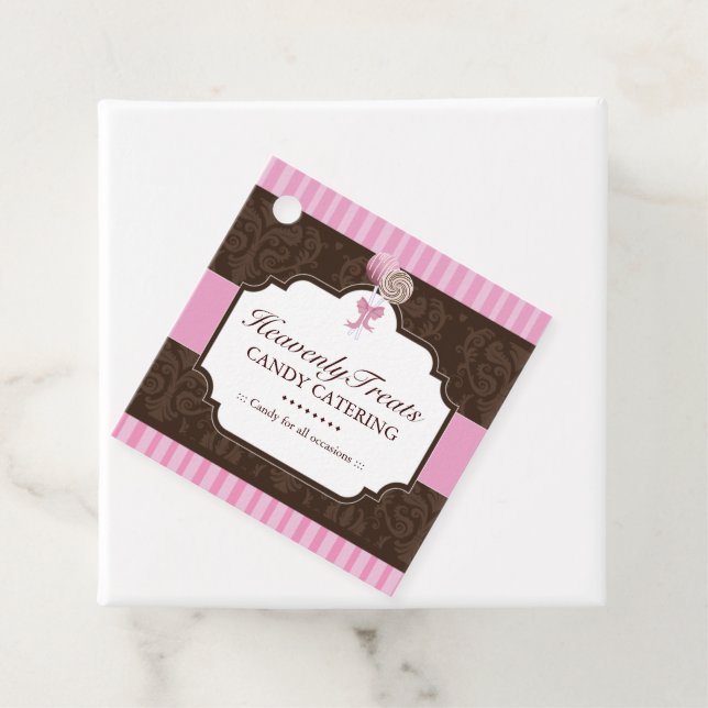 Candy Caterer Packaging Stickers Favour Tags (In Situ)