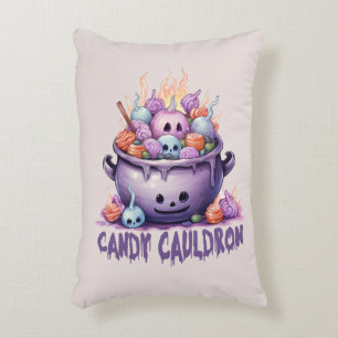 Candy Cauldron – Pastel Purple Halloween Treats Decorative Cushion