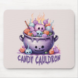 Candy Cauldron – Pastel Purple Halloween Treats Mouse Mat