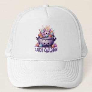 Candy Cauldron – Pastel Purple Halloween Treats Trucker Hat