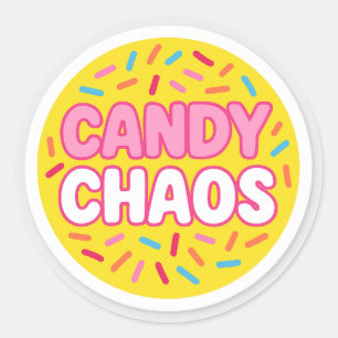 Candy Chaos Round Sticker