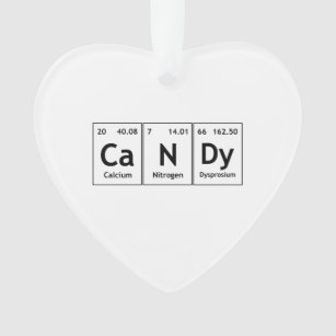 CaNDy Chemistry Periodic Table Words Elements Atom Ornament