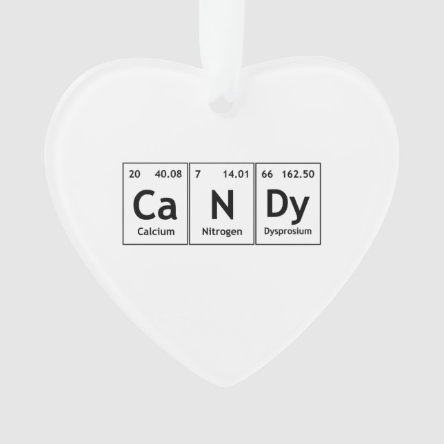CaNDy Chemistry Periodic Table Words Elements Atom Ornament (Front)