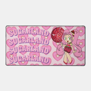 Candy Chibi with Heart-Shaped Dounts Desk Mat