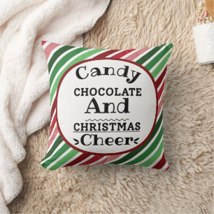 Candy Chocolate and Christmas Cheer Cushion