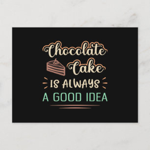 Candy Chocolate Cake Day Sweet Cocoa Gift Idea Postcard
