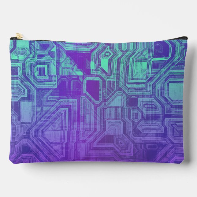 candy circuits - berry blue : accessory pouch (Front)