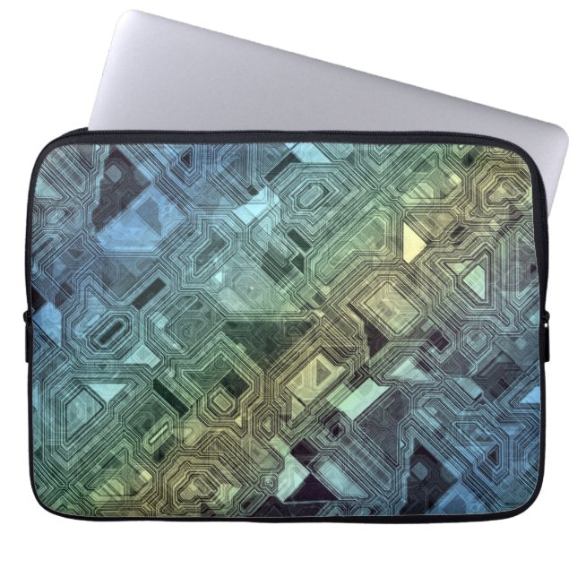 candy circuits - lemon lime : laptop sleeve (Front)