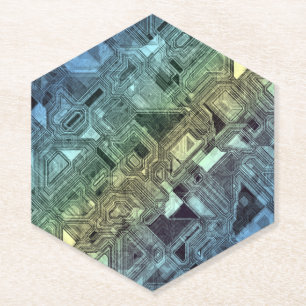 candy circuits - lemon lime : paper coaster