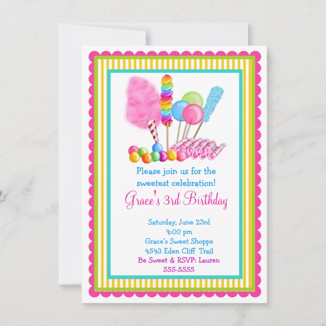 Candy Circus Invitations (Front)