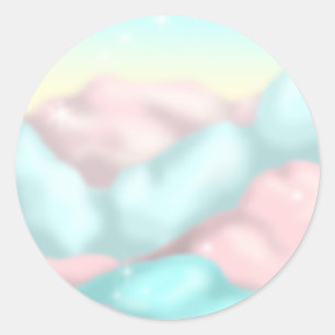 Candy Clouds Classic Round Sticker