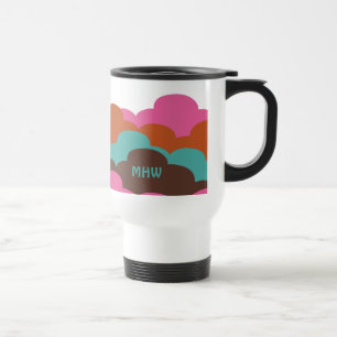 Candy Clouds custom monogram mugs