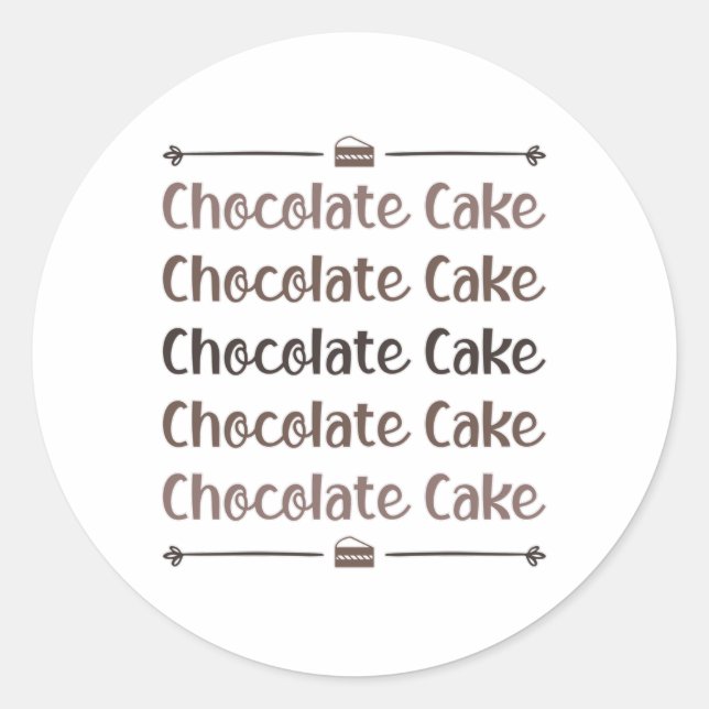Candy Cocoa Chocolate Cake Day Sweet Love Gift Classic Round Sticker (Front)