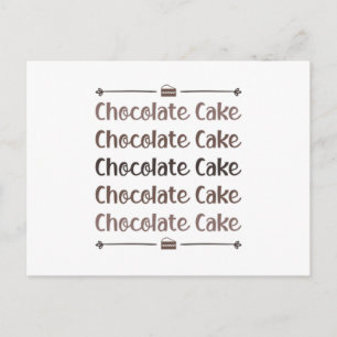 Candy Cocoa Chocolate Cake Day Sweet Love Gift Postcard