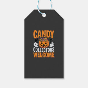 Candy Collectors Welcome Halloween Pumpkin Gift Tags