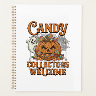 Candy Collectors Welcome Pumpkin Ghost Spider Web Planner