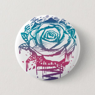Candy Color Rose 6 Cm Round Badge