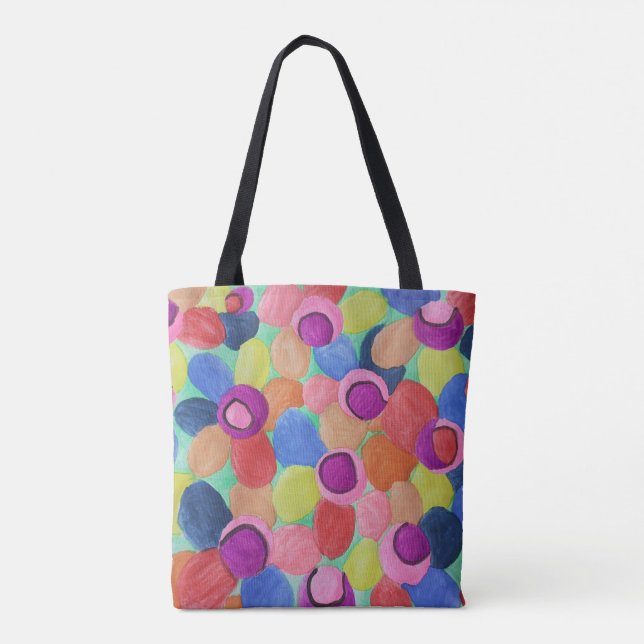 Candy Colored Flowers Tote Bag (Back)
