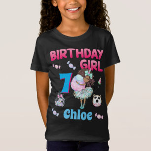 Candy Colorful Birthday Afro America Girl Sweet T-Shirt
