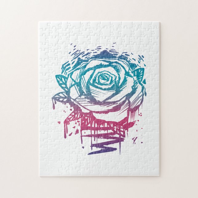 Candy Colour Rose Jigsaw Puzzle (Vertical)