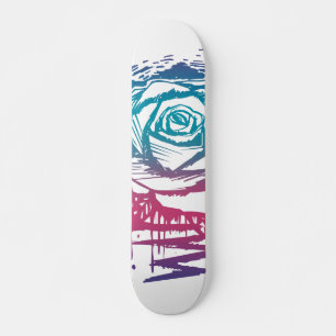 Candy Colour Rose Skateboard