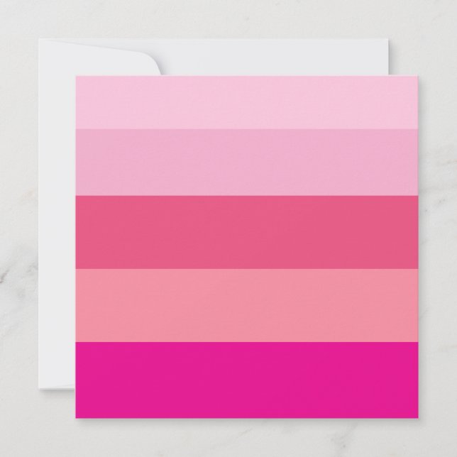 Candy Colour Stripes PatternFlat Card (Front)