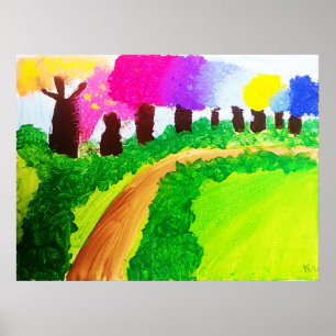 Candy Colour Trees - Value Poster