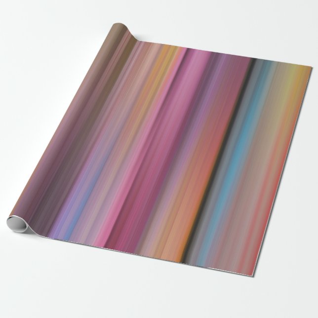 Candy Coloured Motion Blur Designed Wrapping Paper (Unrolled)
