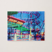 Candy Coloured Vintage Rollercoaster