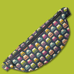 Candy Coloured Vintage Typewriters Patterned  Bum Bags
