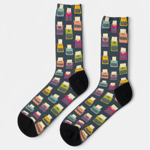 Candy Coloured Vintage Typewriters Patterned  Socks