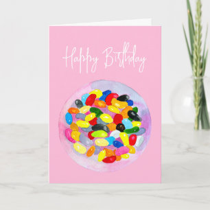 Candy colourful sweet jelly lollies card