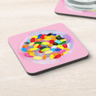 Candy colourful sweet jelly lollies coaster