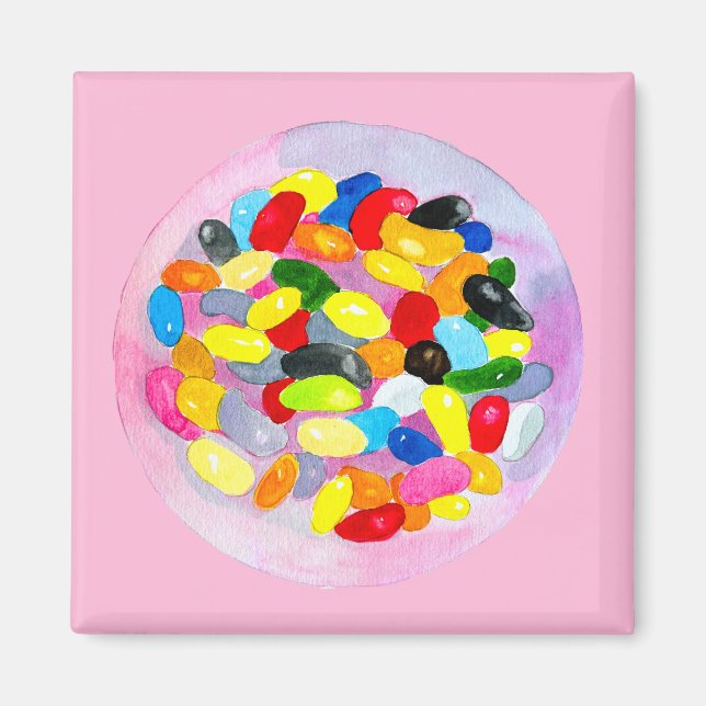 Candy colourful sweet jelly lollies magnet (Front)