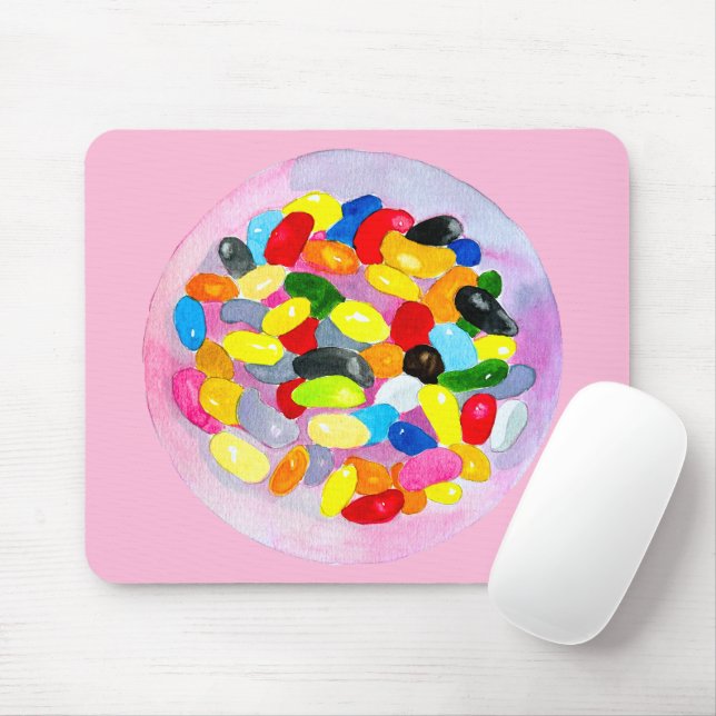 Candy colourful sweet jelly lollies mouse mat (With Mouse)