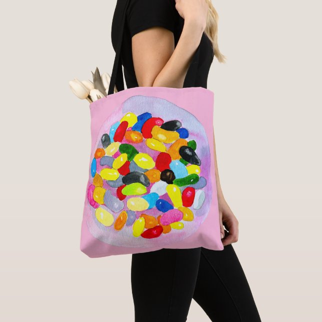 Candy colourful sweet jelly lollies tote bag (Close Up)