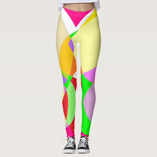 Candy colours big pastel divine design leggings (Front)