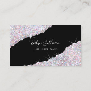candy colours Glitter Sequin Business Card