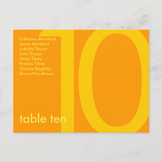 Candy Colours Tangerine Guest Seating Postcard