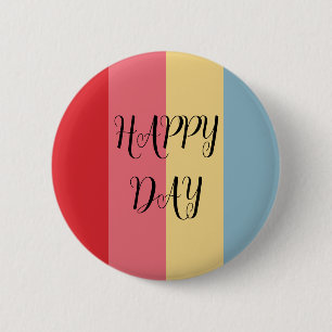 Candy Colours Vertical Striped 6 Cm Round Badge