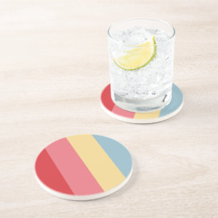 Candy Colours Vertical Striped Coaster