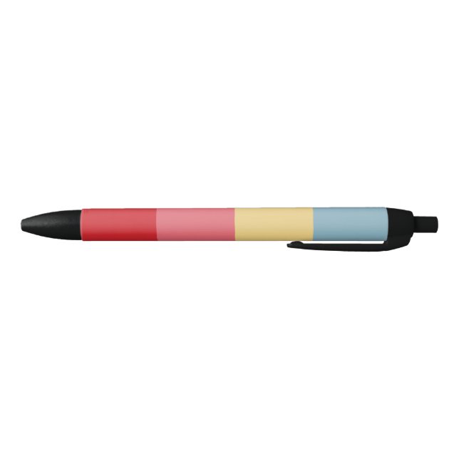 Candy Colours Vertical Stripes Black Ink Pen (Bottom)