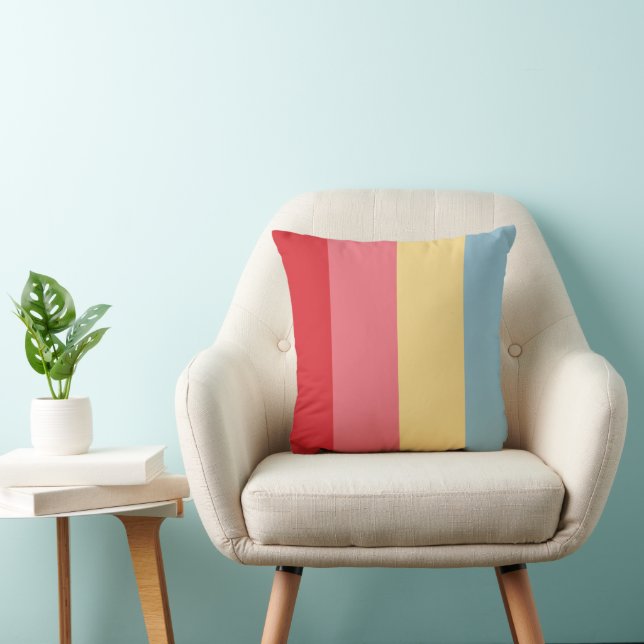 Candy Colours Vertical Stripes Cushion (Chair)