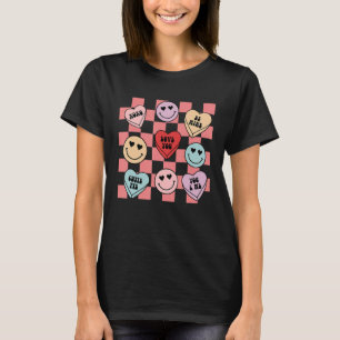 Candy Conversation Hearts Retro Groovy Valentines T-Shirt